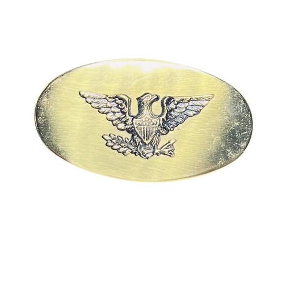 Vintage Dave's Oval Gold Tone Eagle Brooch (6070) - Picture 3 of 5